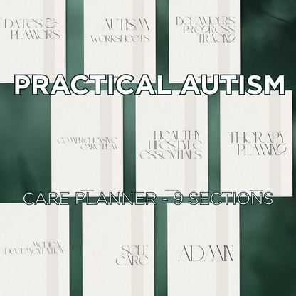 Autism Care Binder, Autism Planner Printable, Autism Worksheet, Autism Therapy, Neurodivergent