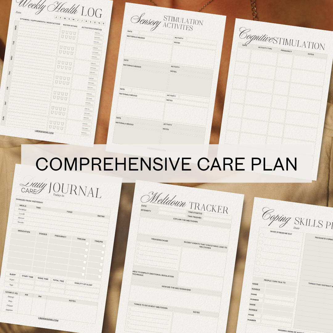 Autism Care Binder, Autism Planner Printable, Autism Worksheet, Autism Therapy, Neurodivergent