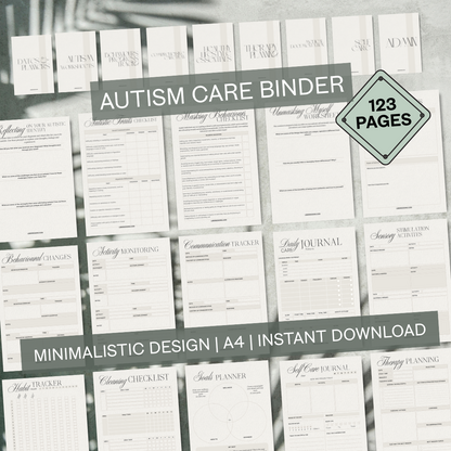 Autism Care Binder, Autism Planner Printable, Autism Worksheet, Autism Therapy, Neurodivergent
